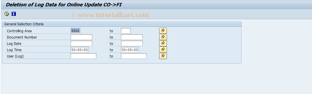 SAP TCode FAGLCOFITRACEDEL - Deletion of Trace Data for Update