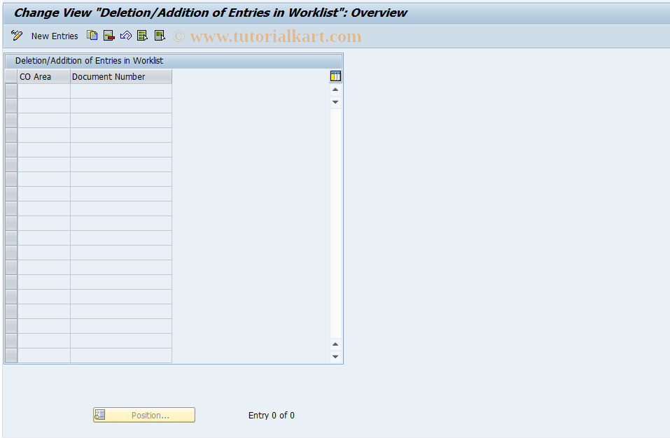 SAP TCode FAGLCOFIWRKLSTEDIT - Edit Worklist