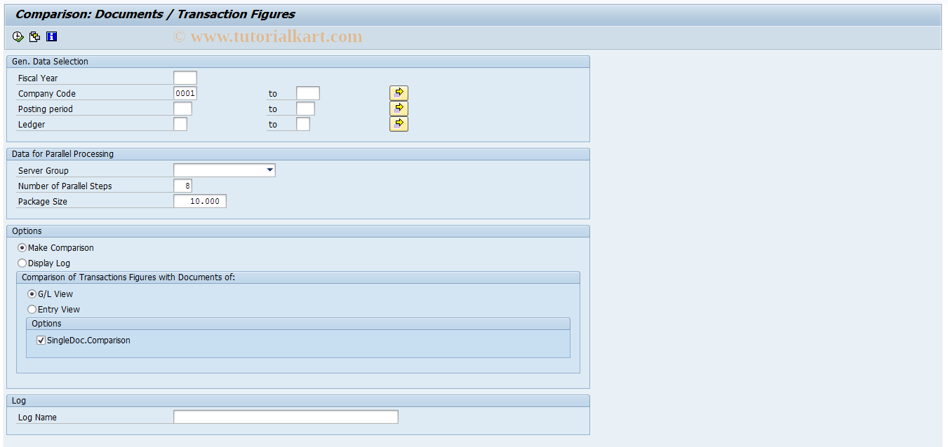 SAP TCode FAGLF03 - Reconciliation