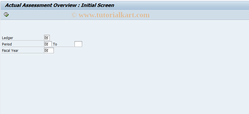 SAP TCode FAGLGA16 - Gen. Ledger: Actual Assessmt Overview