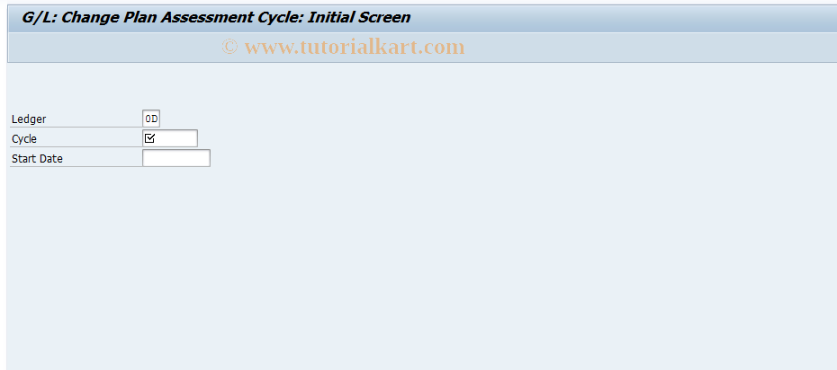 SAP TCode FAGLGA28 - Gen. Ledger: Change Plan Assessment