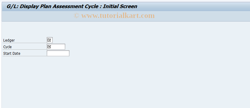 SAP TCode FAGLGA29 - Gen. Ledger: Display Plan Assessment