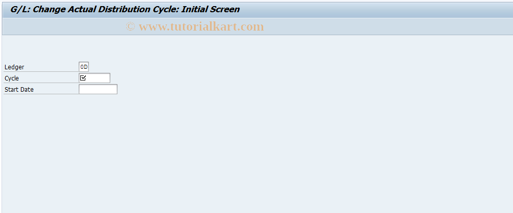 SAP TCode FAGLGA32 - Gen. Ledger: Change Actual Distribution