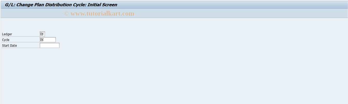 SAP TCode FAGLGA48 - Gen. Ledger:Change Plan Distribution
