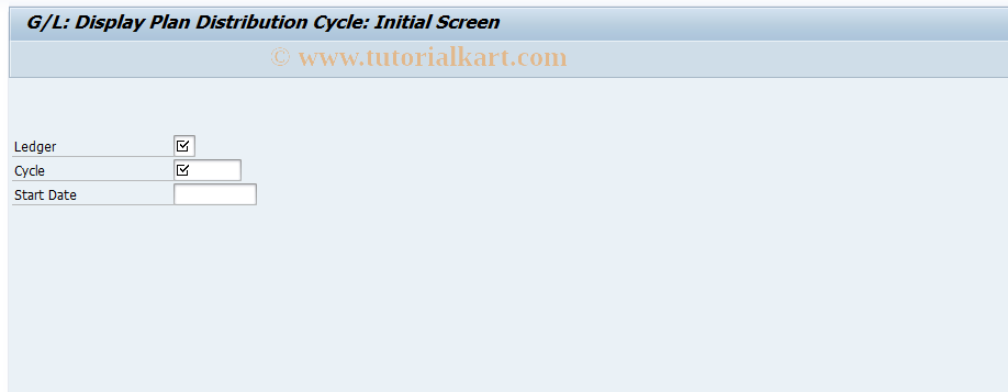 SAP TCode FAGLGA49 - Gen. Ledger:Display PlanDistribution