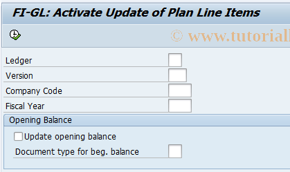 SAP TCode FAGLGCLE - Activation of Plan Line Items