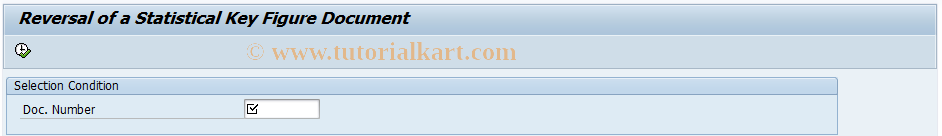 SAP TCode FAGLSKF5 -  Statistical Key Figures: Document Reversal