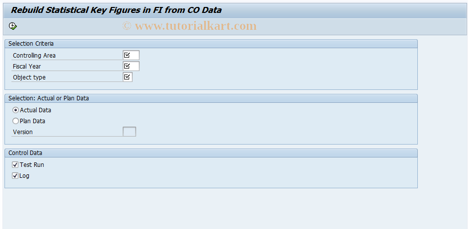 SAP TCode FAGLSKF6 -  Statistical Key Figs: Post CO Subsequently