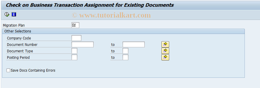 SAP TCode FAGL_CHECK_LINETYPE - Check Business Transaction for Documents