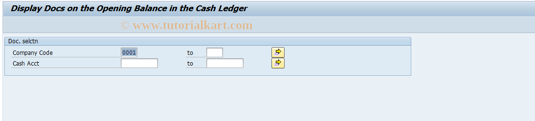 SAP TCode FAGL_CL_MIG_OB_DISP - Display Opening Balance