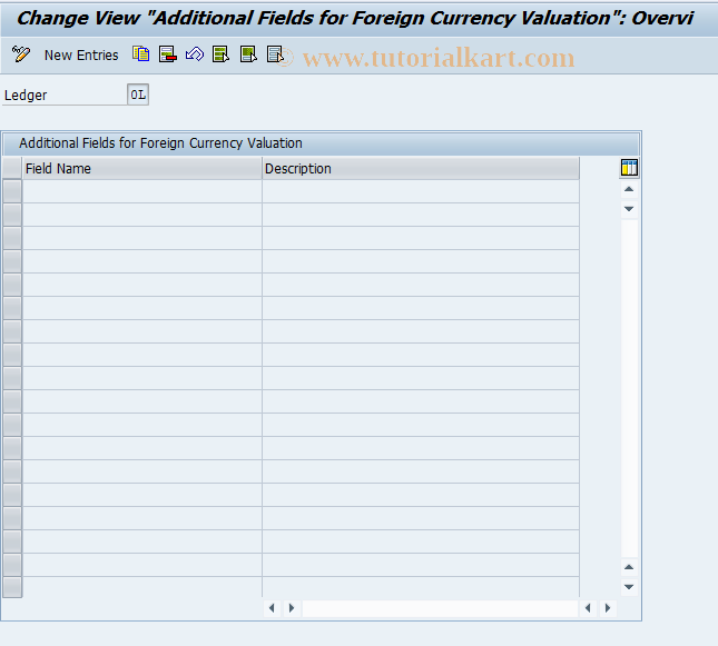 SAP TCode FAGL_FCBAL - Additional Characteristics