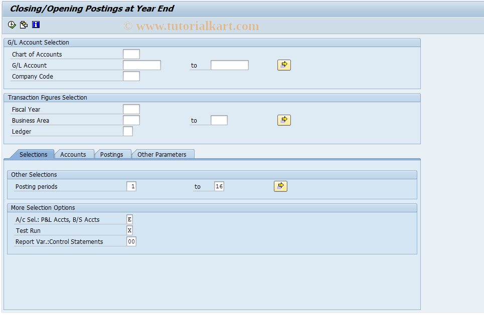 SAP TCode FAGL_IT_01 - FAGL_YEC_POSTINGS Italy