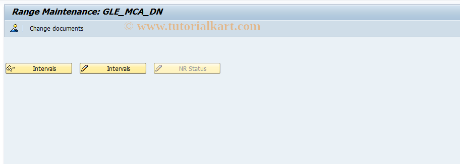 SAP TCode FAGL_MCA_MCA_DN - Number Range Maintenance: GLE_MCA_DN