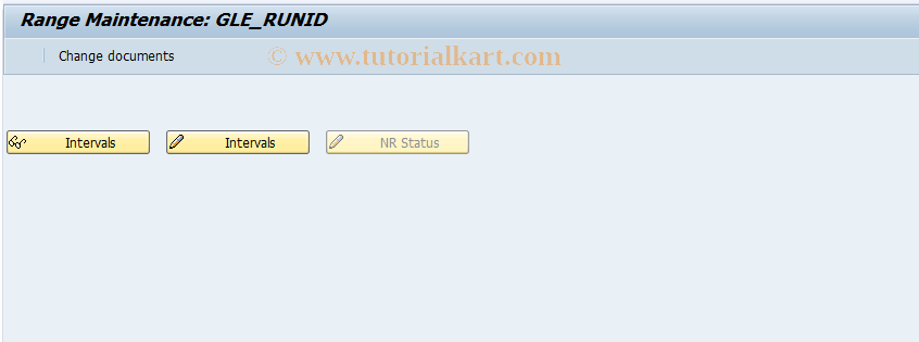 SAP TCode FAGL_MCA_RUNID - Number Range Maintenance: GLE_RUNID