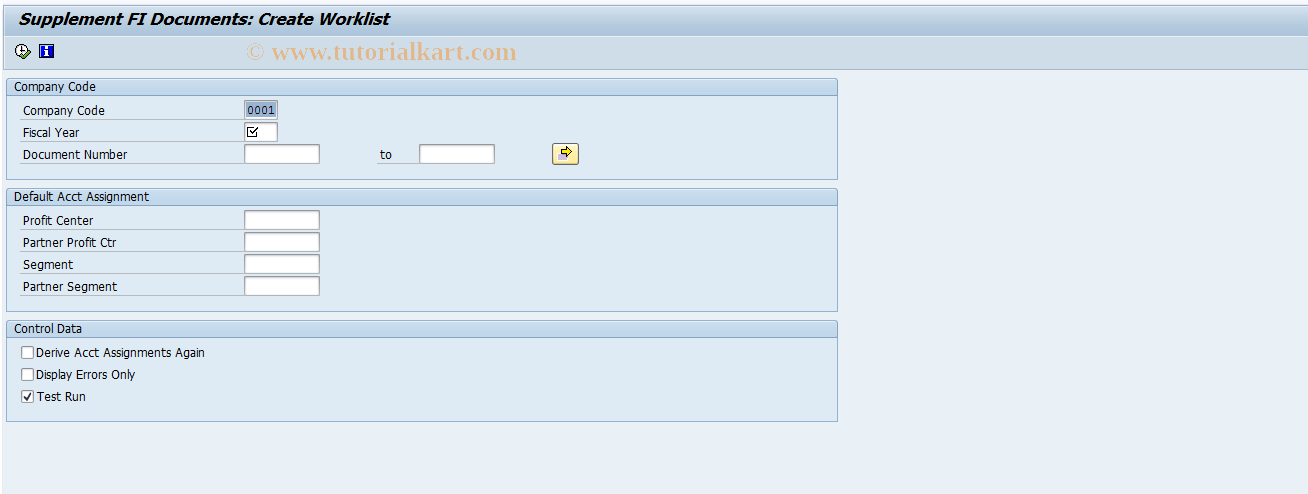 SAP TCode FAGL_MIG_FICHAN - Subsequent Posting: FI Documents (Update)