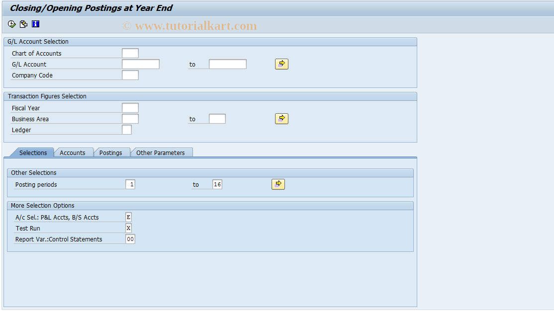 SAP TCode FAGL_PT_01 - FAGL_YEC_POSTINGS Portugal