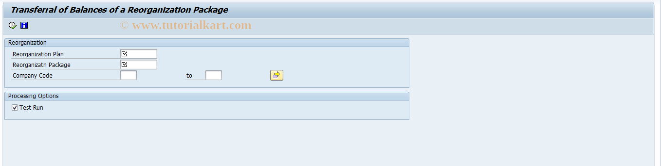 SAP TCode FAGL_RREPOST - Obsolete: Reorganization: Transfer