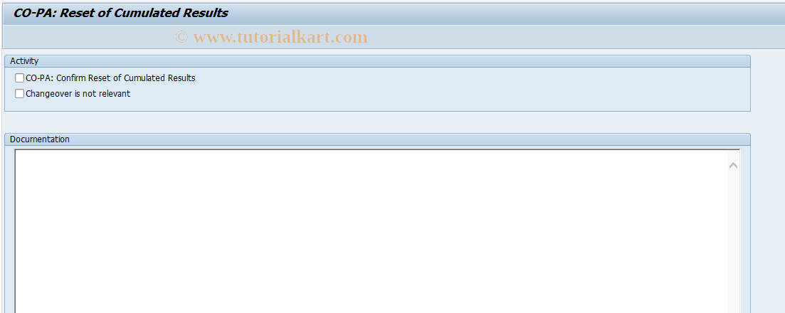 SAP TCode FAGL_SLL_505_RES_ANA - CO-PA: Confirm Reset of Cumul. Res.