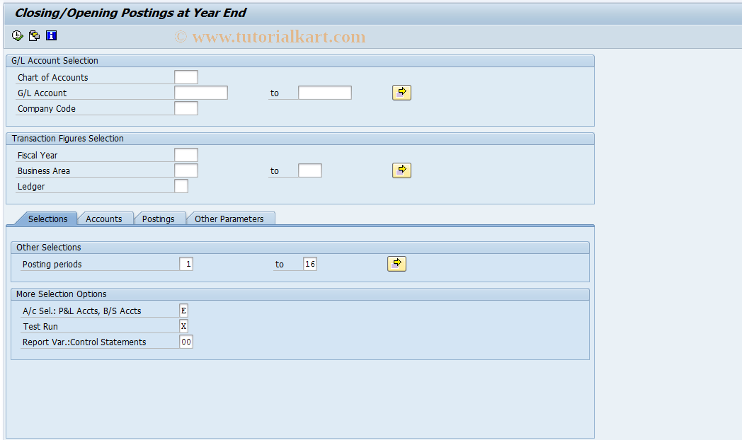 SAP TCode FAGL_TR_01 - FAGL_YEC_POSTINGS Turkey