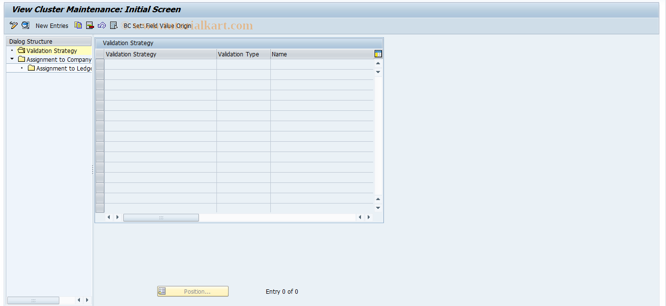 SAP TCode FAGL_VALIDATE - Validation of A/c Assignmt Combinat.