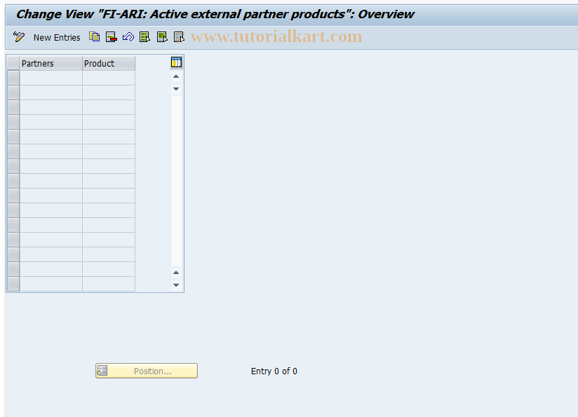 SAP TCode FARB - C FI-ARI Maintenance  table T061R