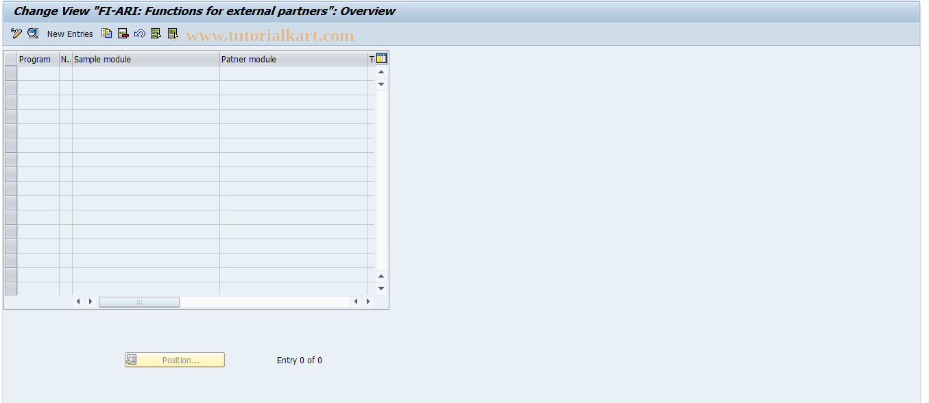 SAP TCode FARY - Table T061S