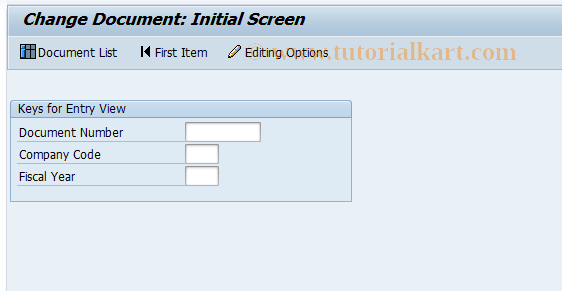 SAP TCode FB02 - Change Document