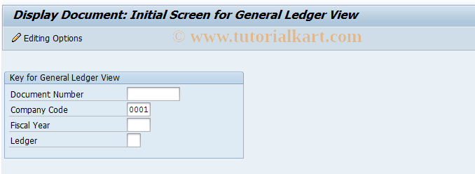 SAP TCode FB03L - Document Display : G/L View