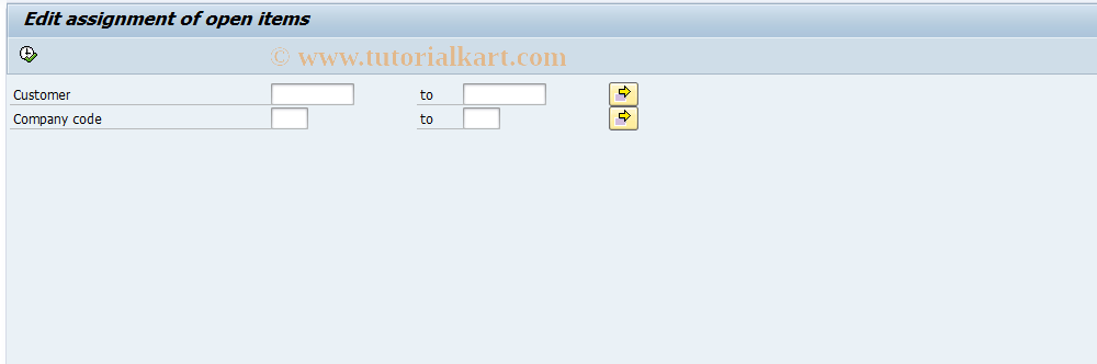 SAP TCode FB17 - Open Item Assignmnt: Check from List