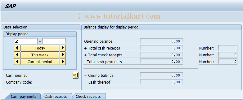 SAP TCode FBCJ - Cash Journal