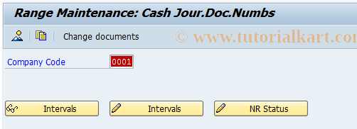 SAP TCode FBCJC1 - Cash Journal Document Number Range