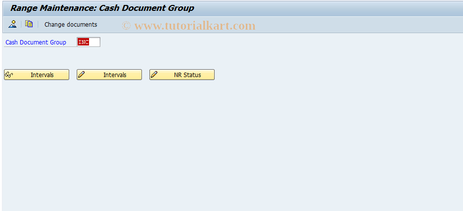 SAP TCode FBCJC6 - Number range maintenance: CAJO_DOC3