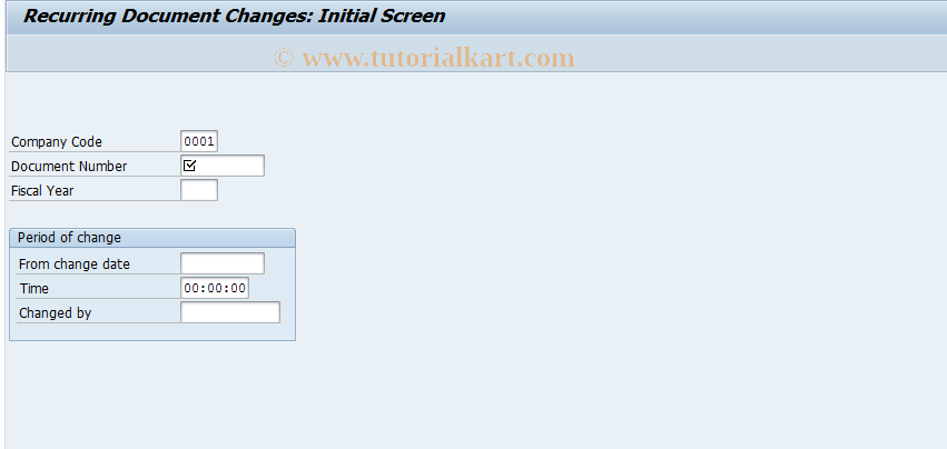 SAP TCode FBD4 - Display Recurring Entry Changes