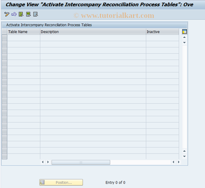 SAP TCode FBIC030 - Activate Process Tables