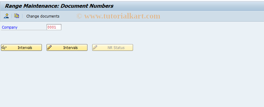 SAP TCode FBIC_SNRO_DOC - Number range maintenance: FBICRC_DOC