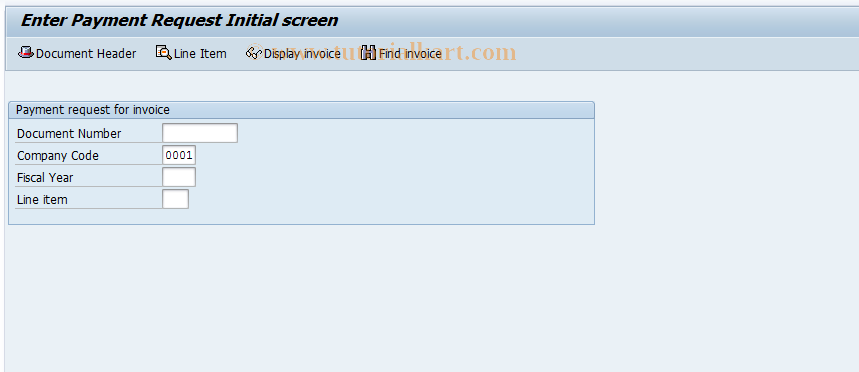 SAP TCode FBP1 - Enter Payment Request