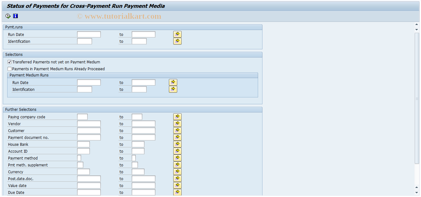 SAP TCode FBPM2 - Status Report