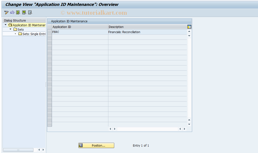 SAP TCode FBRC004 - Define Sets