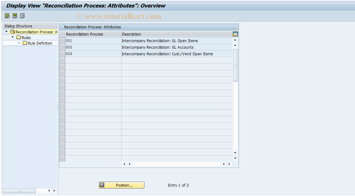 SAP TCode FBRC005 - Define Rules for Document Assignment