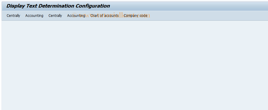 SAP TCode FBTA - Display Text Determination Configuration