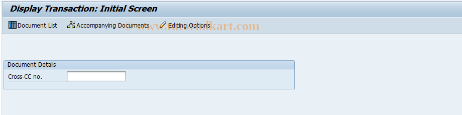 SAP TCode FBU3 - Display Intercompany Document