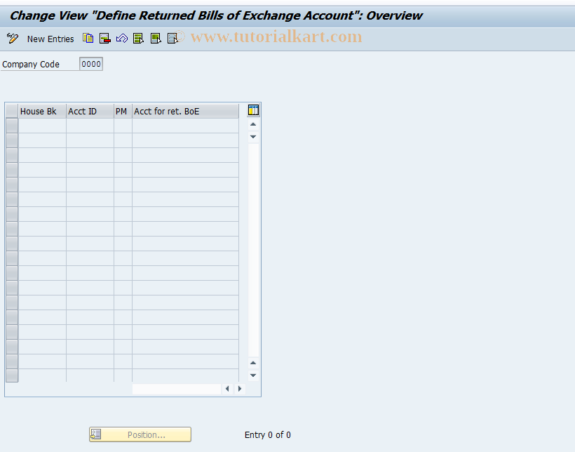 SAP TCode FBWA - C FI Maintain Table T046a