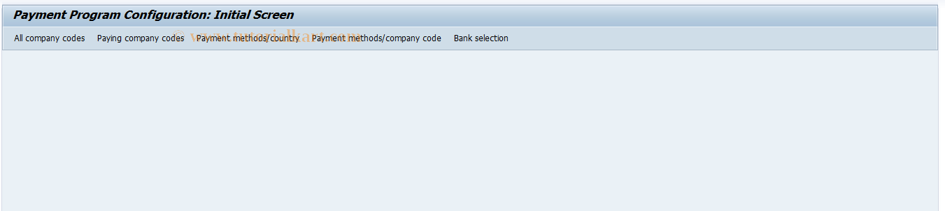 SAP TCode FBZP_OLD - Maintain Pmnt Program Configuration