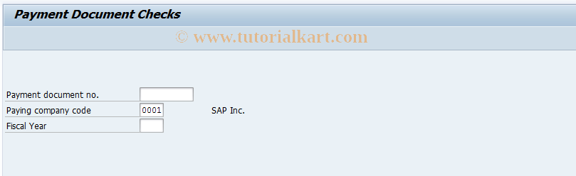 SAP TCode FCH2 - Display Payment Document Checks