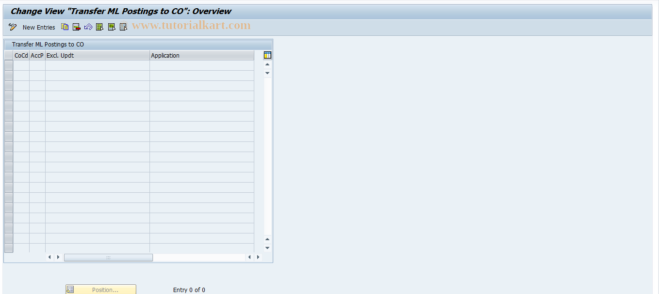 SAP TCode FCML0 - Transfer ML Data to CO