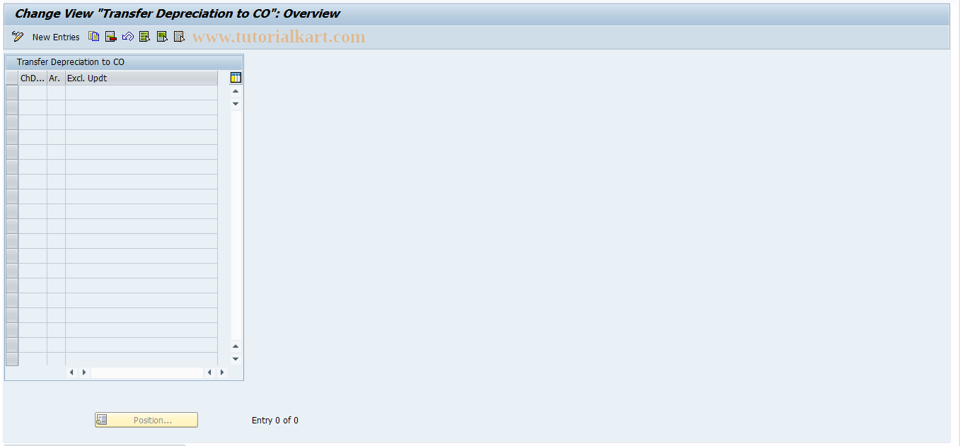 SAP TCode FCML1 - Transfer Depreciation to CO