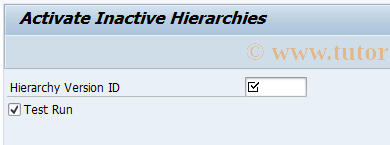 SAP TCode FCOM_AIH - Activate Inactive Hierarchies