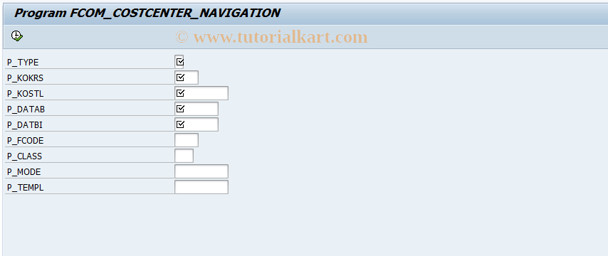 SAP TCode FCOM_COSTCENTER - Navigation to Backend API