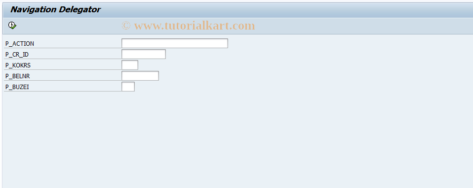 SAP TCode FCOM_NAV_DELEGATOR - Navigation Delegator
