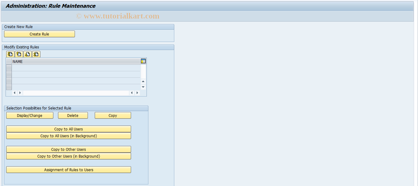 SAP TCode FCOM_RULE_CCV - Rule for Cost Center Variances